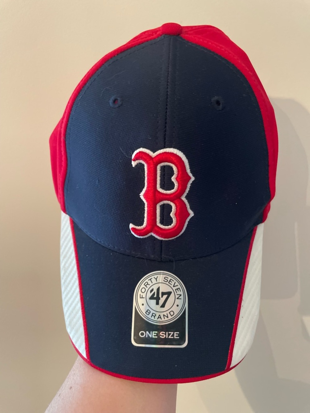47 Red and Navy Boston 'B' Adjustable Cap